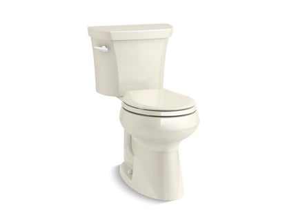 KOHLER 5481-U Highline Two-piece round-front 1.28 gpf chair height toilet with insulated tank