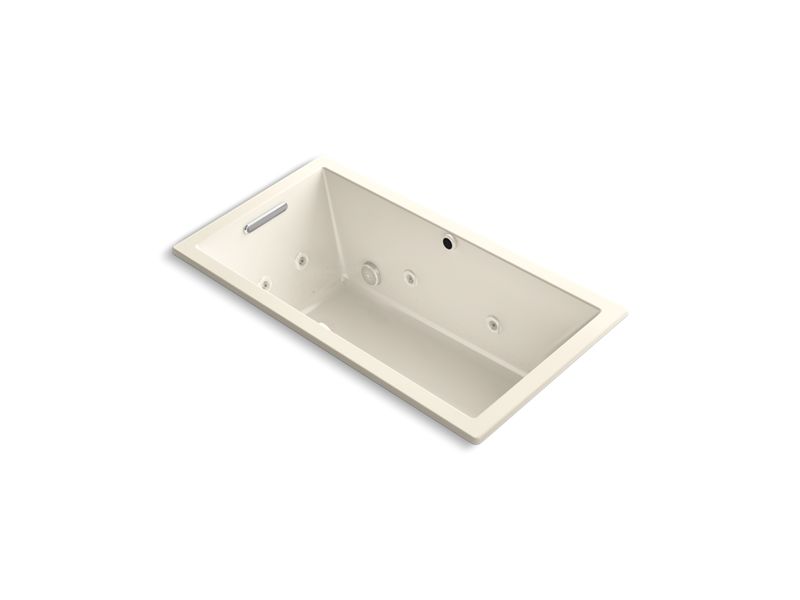 KOHLER K-1168-XH2G-47 Underscore Rectangle 60" x 32" drop-in whirlpool + BubbleMassage(TM) Air Bath