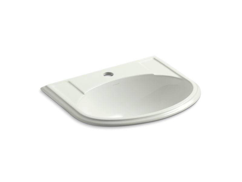 KOHLER K-2279-1-NY Devonshire Drop-in bathroom sink with single faucet hole