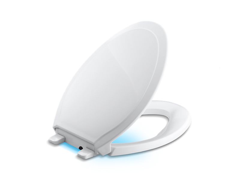 KOHLER K-24764 Rutledge Nightlight Quiet-Close elongated toilet seat