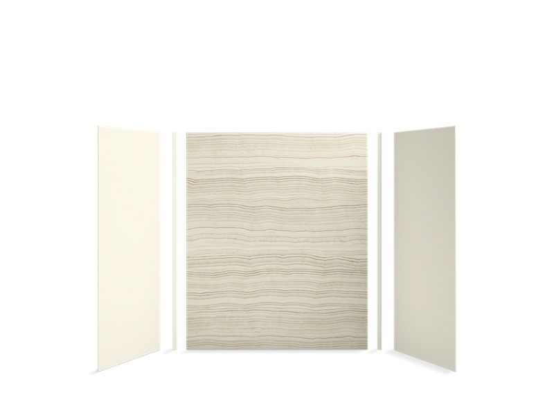 KOHLER 97618-896 Choreograph 60" X 32" X 72" Shower Wall Kit in Veincut Biscuit with Biscuit accents