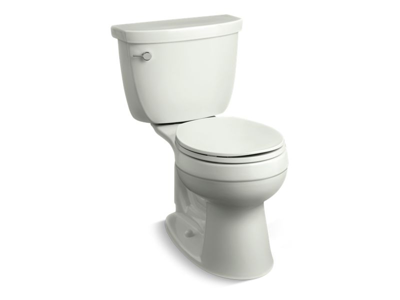 KOHLER 3887-U-NY Cimarron Comfort Height Two-Piece Round-Front 1.28 Gpf Chair Height Toilet With Insulated Tank in Dune
