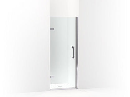 KOHLER 27583-10L-SHP Components 29-5/8"?Çô30-3/8" W X 71-1/2" H Frameless Pivot Shower Door With 3/8" Crystal Clear Glass And Back-To-Back Vertical Door Pulls in Bright Polished Silver