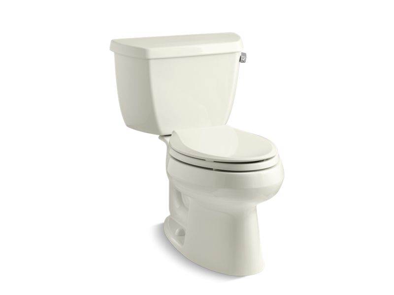 KOHLER 3575-RA-96 Wellworth Classic Two-Piece Elongated 1.28 Gpf Toilet With Right-Hand Trip Lever in Biscuit
