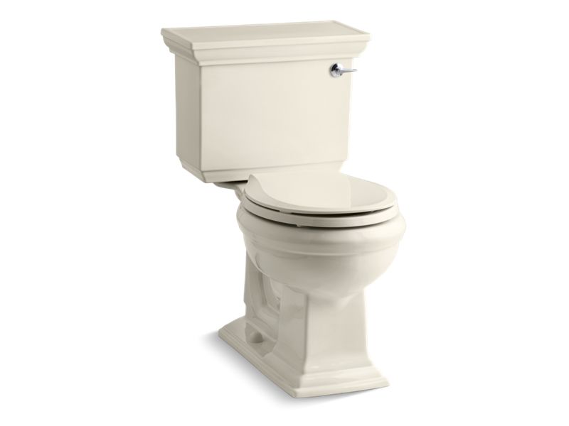 KOHLER 3933-RA-47 Memoirs Stately Comfort Height Two-Piece Round-Front 1.28 Gpf Chair Height Toilet With Right-Hand Trip Lever in Almond