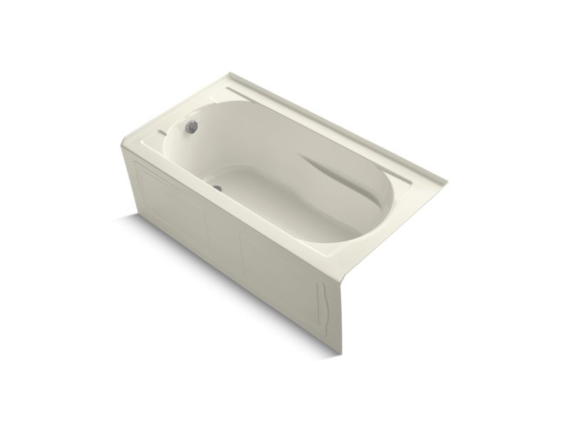 KOHLER K-1184-LAW Devonshire 60" x 32" alcove bath with Bask heated surface, integral apron and left-hand drain