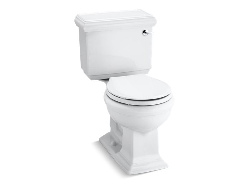 KOHLER 3986-RA-0 Memoirs Classic Comfort Height Two-Piece Round-Front 1.28 Gpf Chair Height Toilet With Right-Hand Trip Lever in White