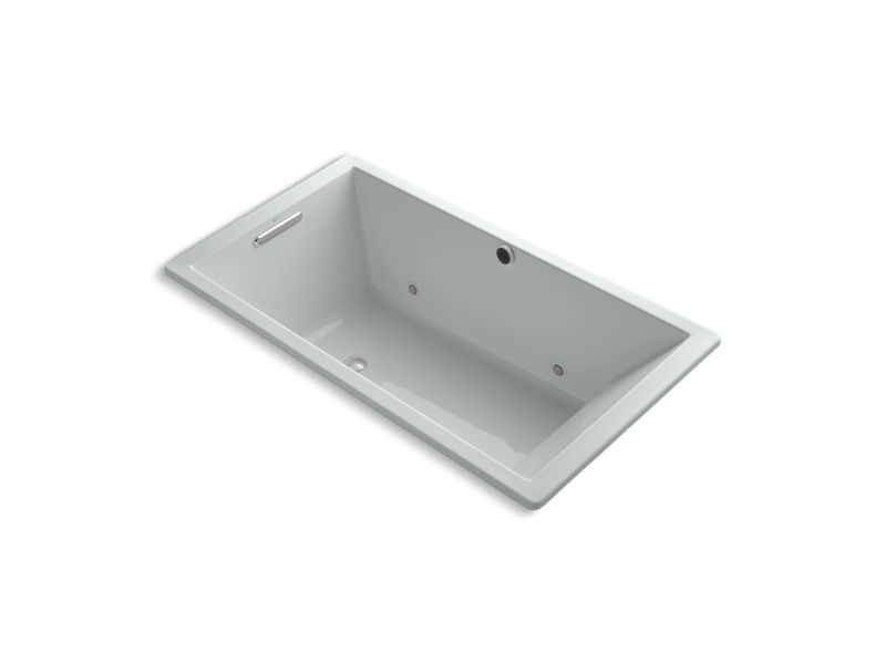 KOHLER K-1173-GCW-95 Underscore Rectangle 66" x 36" drop-in BubbleMassage(TM) Air Bath with Bask heated suface, chromatherapy and reversible drain