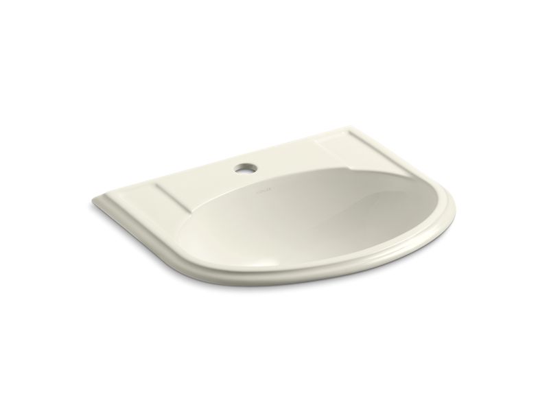 KOHLER K-2279-1-96 Devonshire Drop-in bathroom sink with single faucet hole