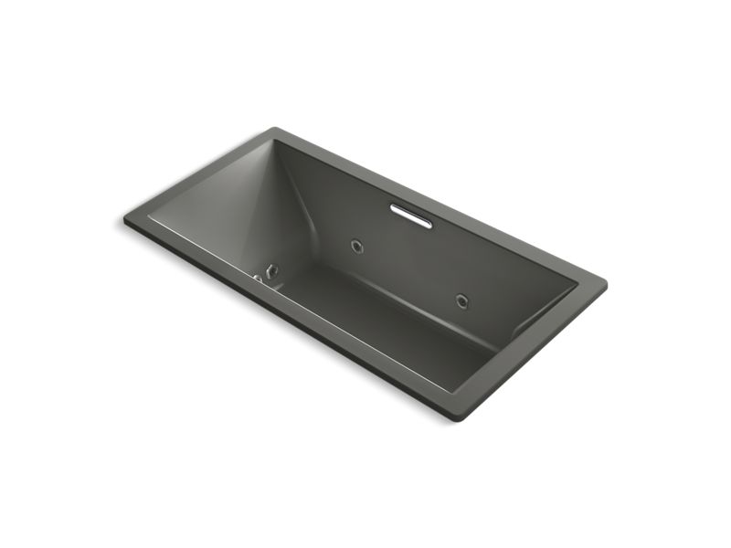 KOHLER K-1835-XH2G-58 Underscore Rectangle 72" x 36" drop-in whirlpool + BubbleMassage(TM) Air Bath with center drain