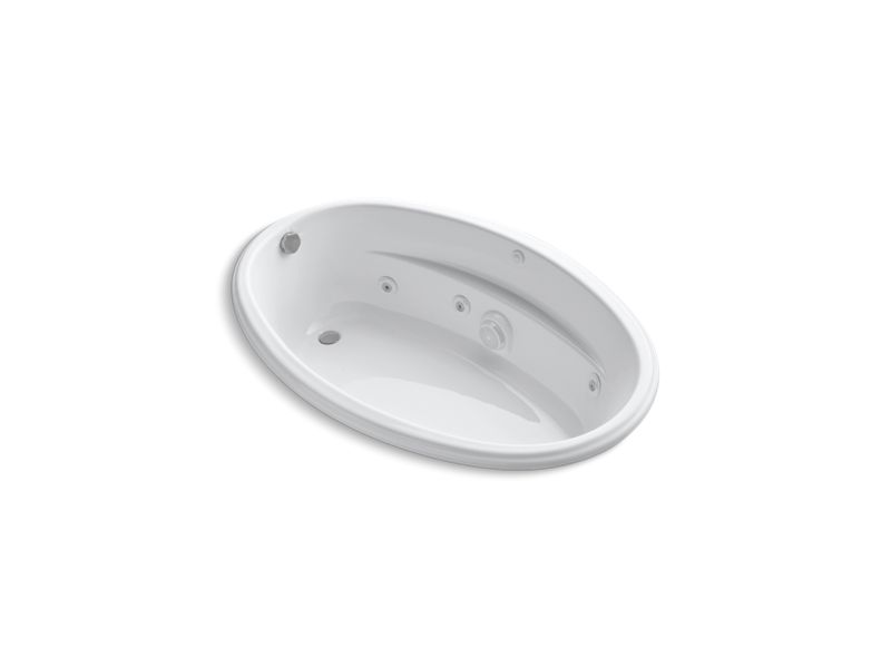 KOHLER K-1146-HK-0 6040 60" x 40" drop-in whirlpool with custom pump location and heater