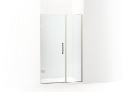 KOHLER 27606-10L-BNK Composed 46?Çô46-3/4" W X 71-1/2" H Frameless Pivot Shower Door With 3/8" Crystal Clear Glass And Back-To-Back Vertical Door Pulls in Anodized Brushed Nickel