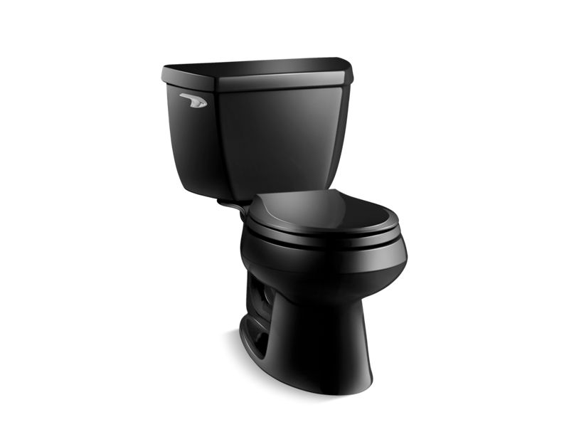 KOHLER K-3577 Wellworth Classic Two-piece round-front 1.28 gpf toilet