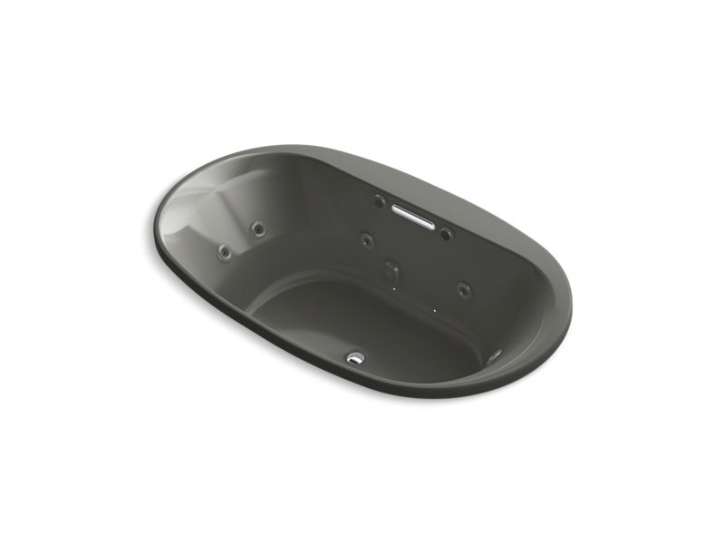 KOHLER K-5718-XH2G-58 Underscore Oval 72" x 42" drop-in whirlpool + BubbleMassage(TM) Air Bath