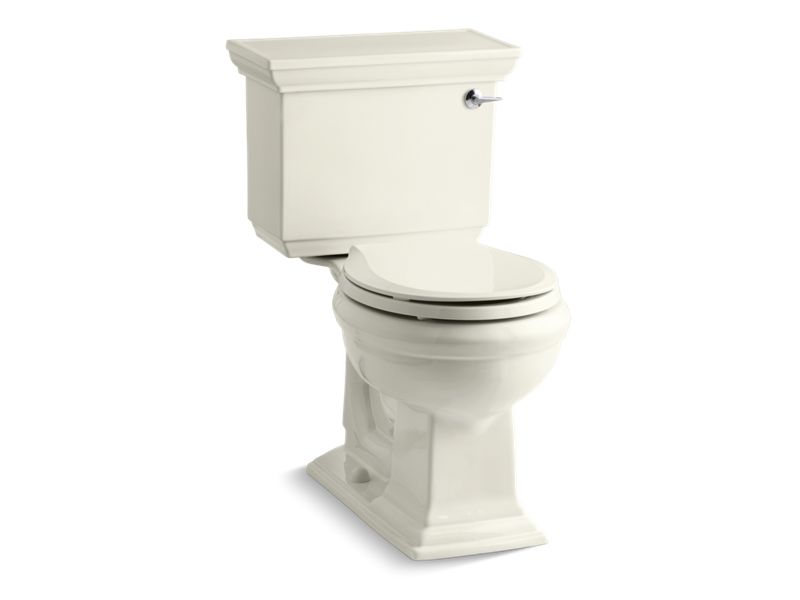 KOHLER 3933-RA-96 Memoirs Stately Comfort Height Two-Piece Round-Front 1.28 Gpf Chair Height Toilet With Right-Hand Trip Lever in Biscuit