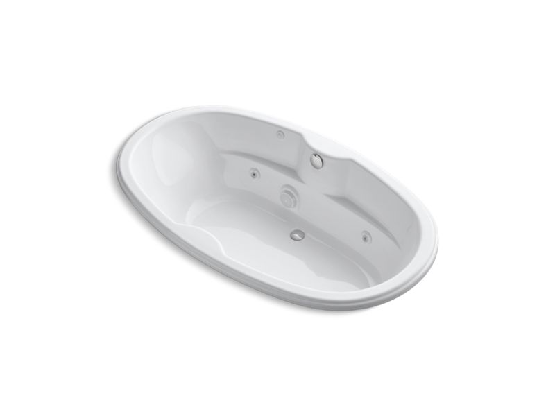 KOHLER K-1148-HH-0 7242 72" x 42" oval drop-in whirlpool with custom pump location and heater