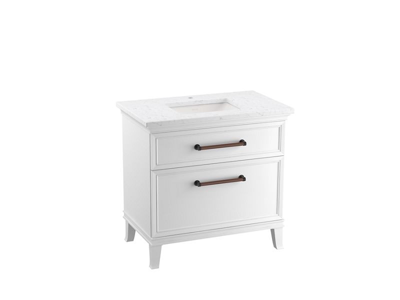 KOHLER K-CM33559-BD1 Harken 36" bathroom vanity cabinet with sink and quartz top