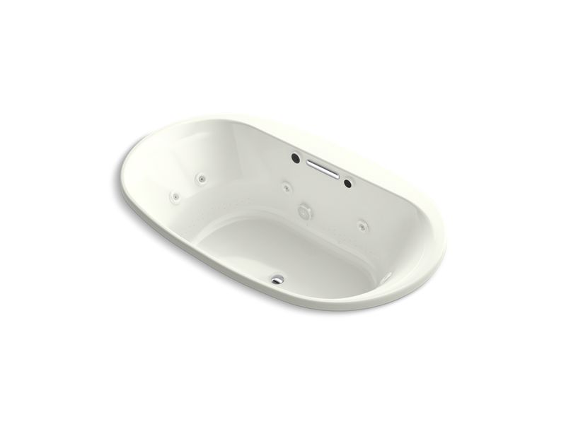 KOHLER K-5718-XH2G-NY Underscore Oval 72" x 42" drop-in whirlpool + BubbleMassage(TM) Air Bath