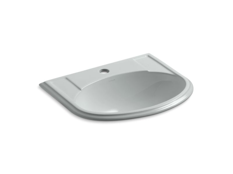 KOHLER K-2279-1-95 Devonshire Drop-in bathroom sink with single faucet hole