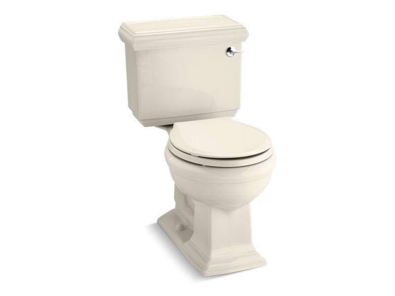 KOHLER 3986-RA-47 Memoirs Classic Comfort Height Two-Piece Round-Front 1.28 Gpf Chair Height Toilet With Right-Hand Trip Lever in Almond