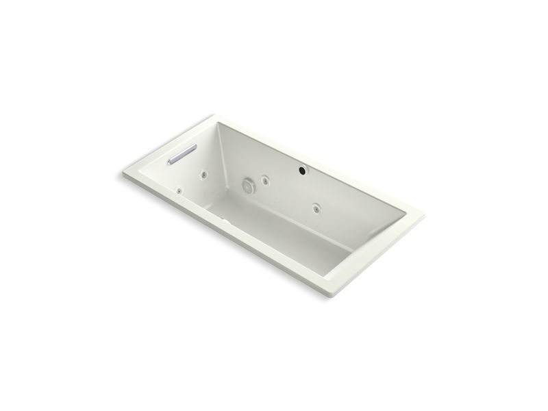KOHLER K-1167-XH2G-NY Underscore Rectangle 60" x 30" drop-in whirlpool + BubbleMassage(TM) Air Bath