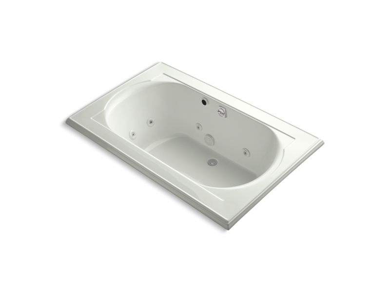 KOHLER K-1170-HE-NY Memoirs 66" x 42" drop-in whirlpool with reversible drain, heater and custom pump location without jet trim