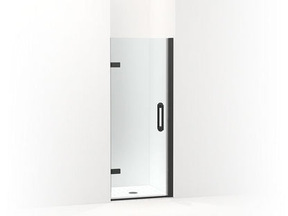 KOHLER 27577-10L-BL Components 27-5/8"?Çô28-3/8" W X 71-1/2" Frameless Pivot Shower Door With 3/8" Crystal Clear Glass And Back-To-Back Vertical Door Pulls in Matte Black