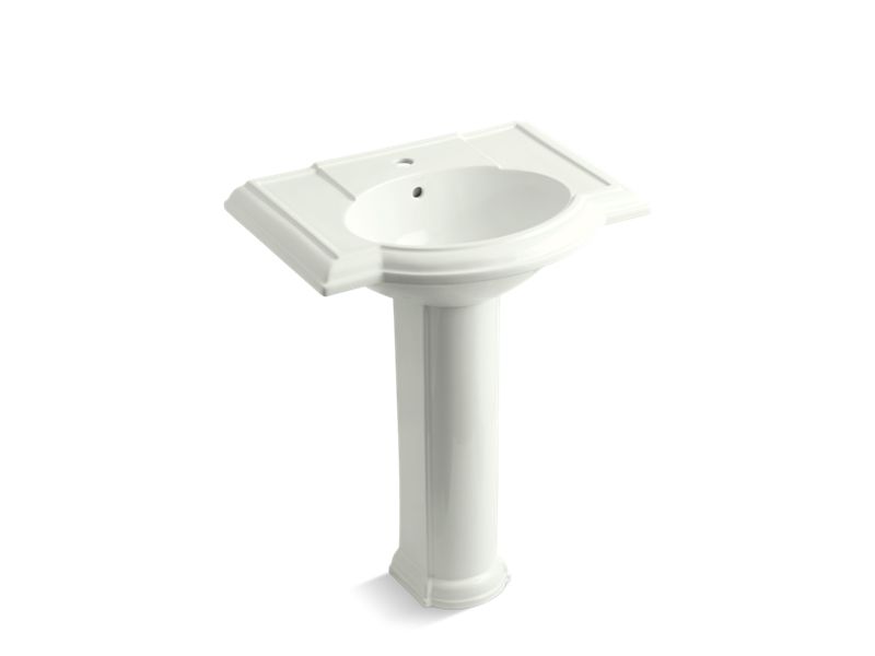 KOHLER 2294-1-NY Devonshire 27" Pedestal Bathroom Sink With Single Faucet Hole in Dune
