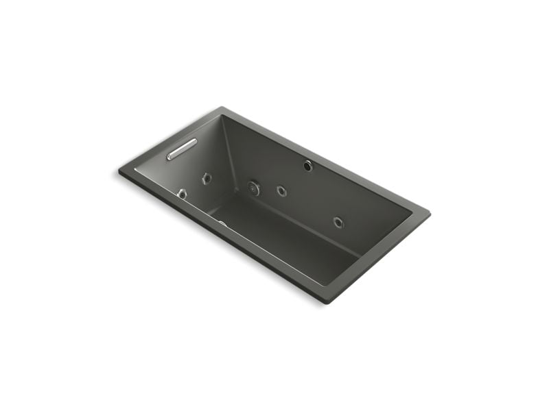KOHLER K-1168-XH2G-58 Underscore Rectangle 60" x 32" drop-in whirlpool + BubbleMassage(TM) Air Bath