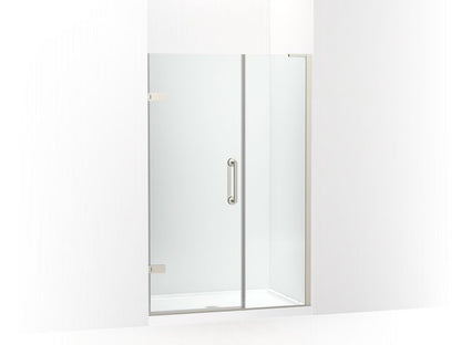 KOHLER 27605-10L-BNK Components 45-1/4"?Çô46" W X 71-1/2" H Frameless Pivot Shower Door With 3/8" Crystal Clear Glass And Back-To-Back Vertical Door Pulls in Anodized Brushed Nickel