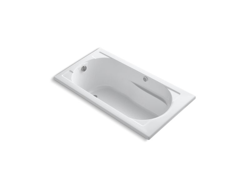 KOHLER 1357-GH-0 Devonshire 60" X 32" Heated Bubblemassage Air Bath With Reversible Drain in White