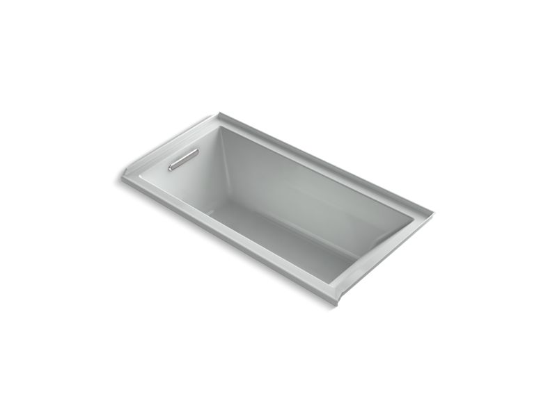 KOHLER K-1167-VBLW Underscore 60" x 30" alcove VibrAcoustic bath with Bask heated surface, integral flange, and left-hand drain