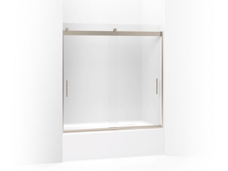 KOHLER K-706001-D3 Levity Sliding bath door, 59-3/4" H x 54 - 57" W, with 1/4" thick Frosted glass