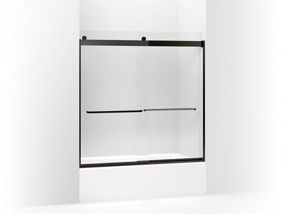 KOHLER K-706005-L Levity Sliding bath door, 59-3/4" H x 54 - 57" W, with 1/4" thick Crystal Clear glass