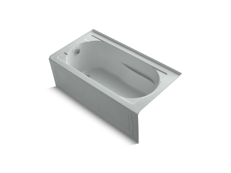 KOHLER K-1357-VBLAW-95 Devonshire 60" x 32" alcove VibrAcoustic bath with Bask heated surface, integral flange and left-hand drain