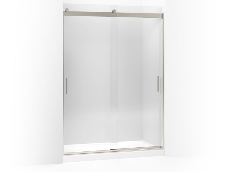 KOHLER K-706383-L Levity Sliding shower door, 78" H x 56-5/8 - 59-5/8" W, with 5/16" thick Crystal Clear glass