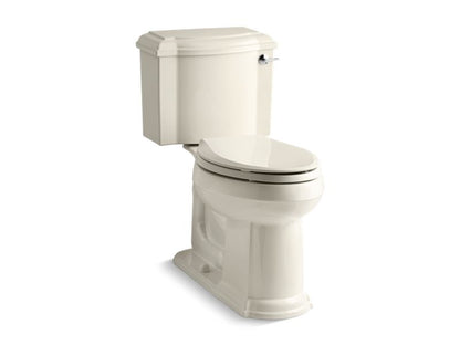 KOHLER 3837-RA-47 Devonshire Comfort Height Two-Piece Elongated 1.28 Gpf Chair Height Toilet With Right-Hand Trip Lever in Almond
