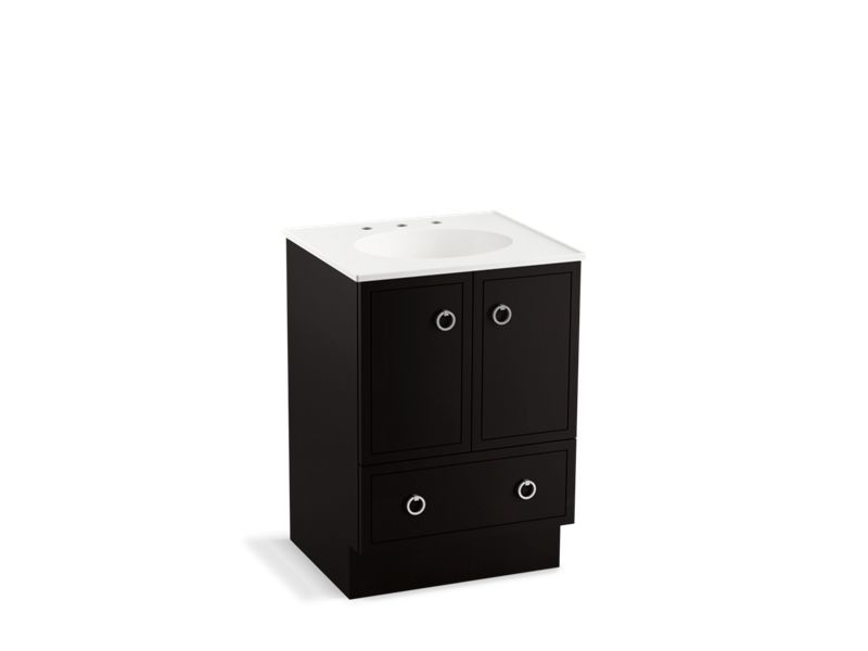 KOHLER K-99501-TK-1WU Jacquard 24" bathroom vanity cabinet with toe kick, 2 doors and 1 drawer