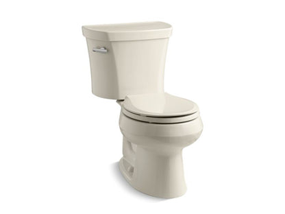 KOHLER 3947-U-47 Wellworth Two-Piece Round-Front 1.28 Gpf Toilet With Insulated Tank And 14" Rough-In in Almond