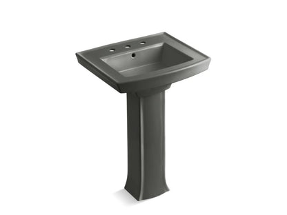 KOHLER 2359-8 Archer Pedestal bathroom sink with 8" widespread faucet holes