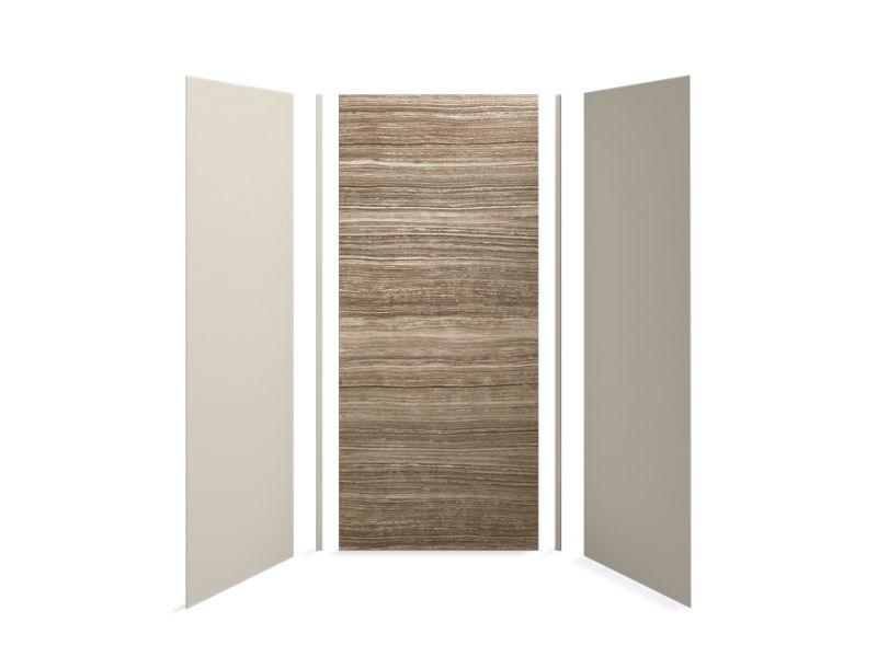 KOHLER 97612-9G9 Choreograph 42" X 36" X 96" Shower Wall Kit in VeinCut Sandbar with Sandbar accents