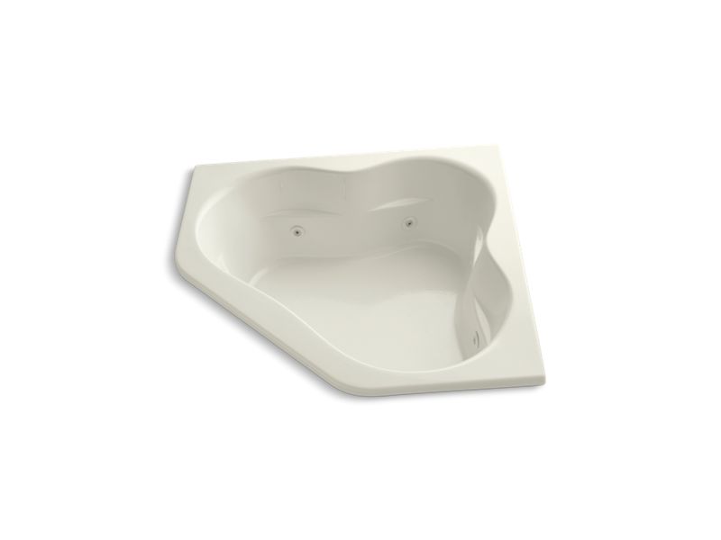 KOHLER K-1160-HD-96 Tercet 60" x 60" drop-in whirlpool with center drain, heater and custom pump location