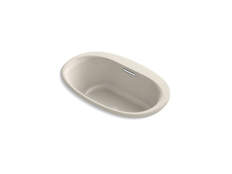 KOHLER K-5714-GVBCW-G9 Underscore Oval 60" x 36" drop-in VibrAcoustic + BubbleMassage(TM) Air Bath with Bask heated surface and chromatherapy