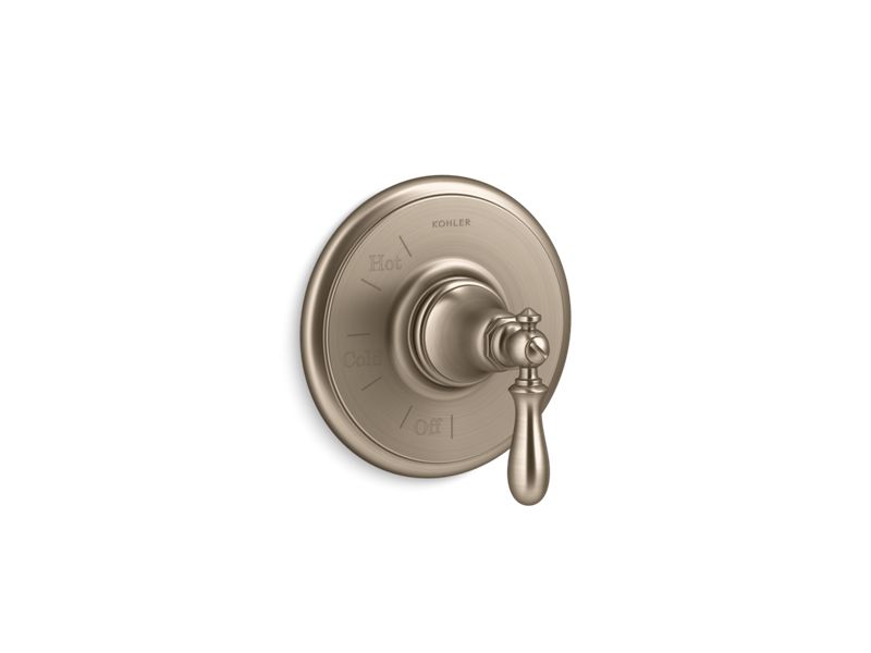 KOHLER K-TS72767-9M Artifacts Rite-Temp valve trim with swing lever handle