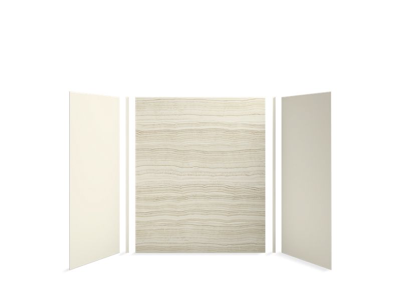 KOHLER 97619-896 Choreograph 60" X 36" X 72" Shower Wall Kit in Veincut Biscuit with Biscuit accents