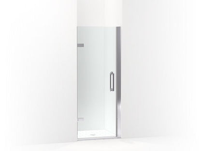 KOHLER 27577-10L-SHP Components 27-5/8"?Çô28-3/8" W X 71-1/2" Frameless Pivot Shower Door With 3/8" Crystal Clear Glass And Back-To-Back Vertical Door Pulls in Bright Polished Silver