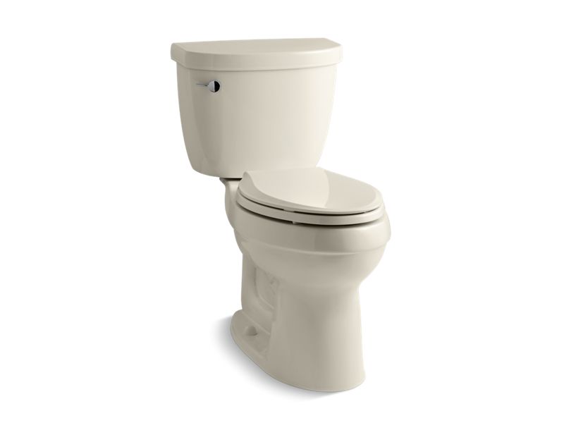KOHLER 3609-U-47 Cimarron Comfort Height Two-Piece Elongated 1.28 Gpf Chair Height Toilet With Insulated Tank in Almond