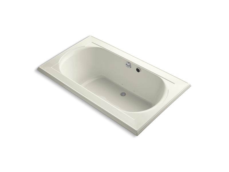 KOHLER K-1418-GW-96 Memoirs 72" x 42" drop-in BubbleMassage air bath with Bask heated surface and reversible drain
