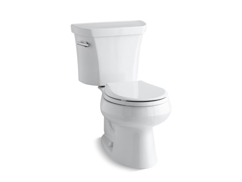 KOHLER 3997-U-0 Wellworth Two-Piece Round-Front 1.28 Gpf Toilet With Insulated Tank in White