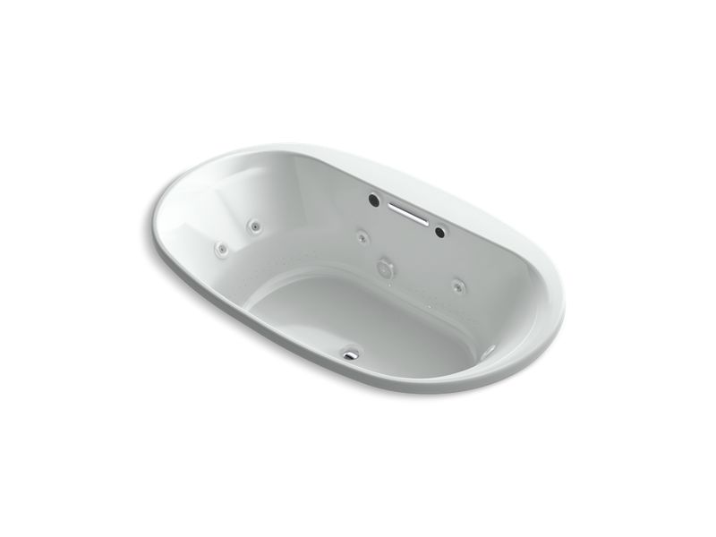 KOHLER K-5718-XH2G-95 Underscore Oval 72" x 42" drop-in whirlpool + BubbleMassage(TM) Air Bath